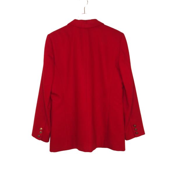Vintage Pendleton Wool Red Blazer Jacket with Gold Buttons Size Medium - Picture 4 of 7